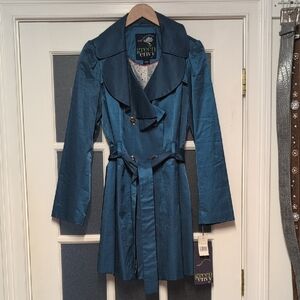 Green Envy Women's Teal Trench Coat